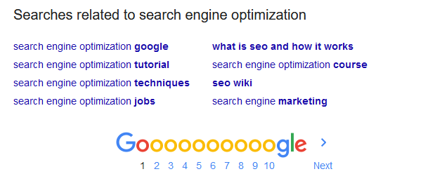 Keyword suggestion from Google Search pages
